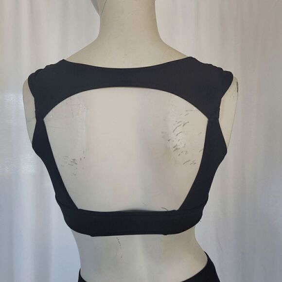 California kisses womens black bikini top open back tie front size S - Picture 4 of 6